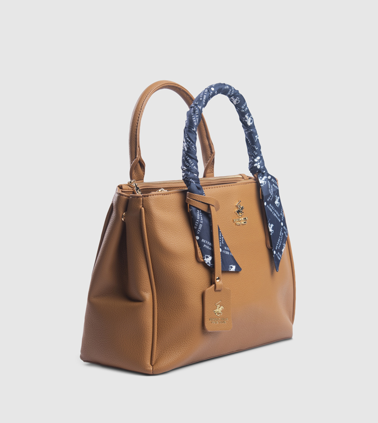 Scarf Detail Satchel Bag