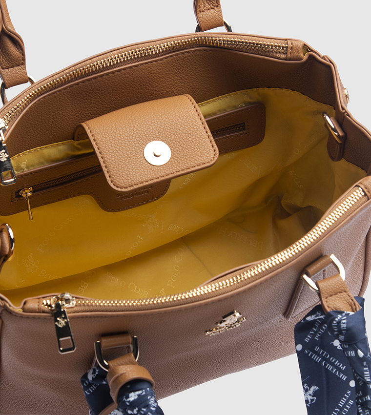 Scarf Detail Satchel Bag