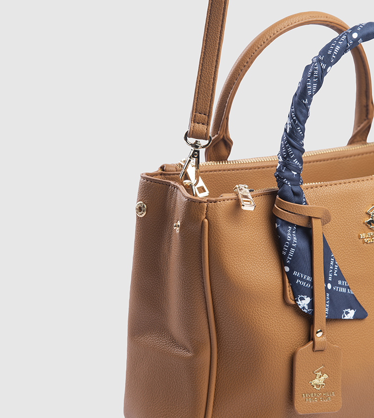 Scarf Detail Satchel Bag