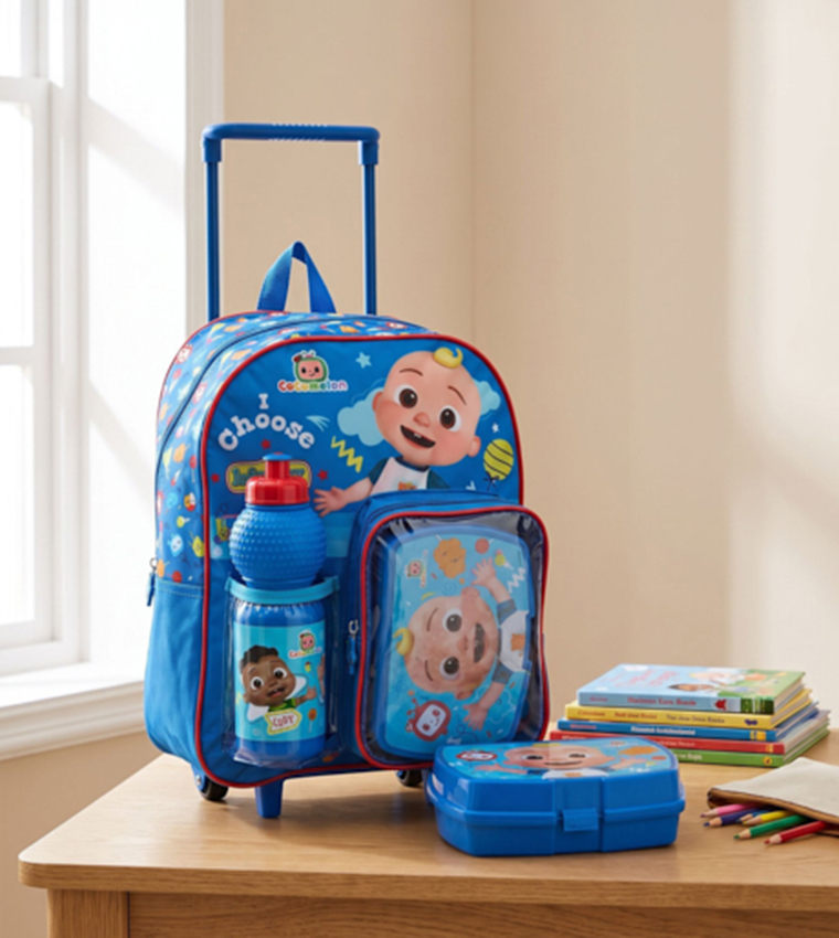 R&B  Trolley Backpack Set - Blue Trolley Backpack Set