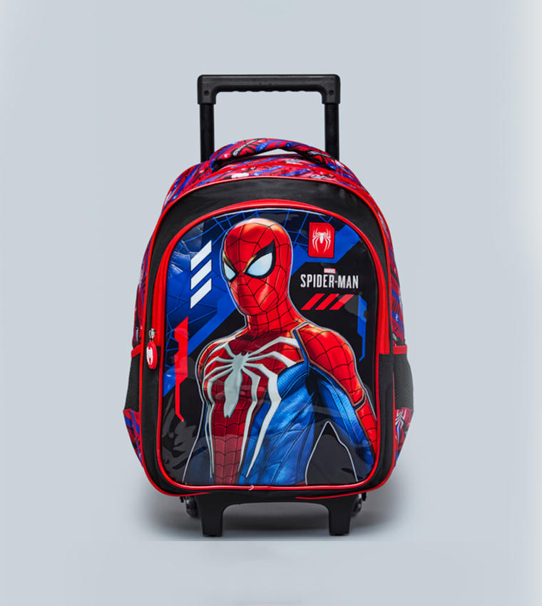 5 Pack Spider-Man Print Trolley Backpack Set - 16"