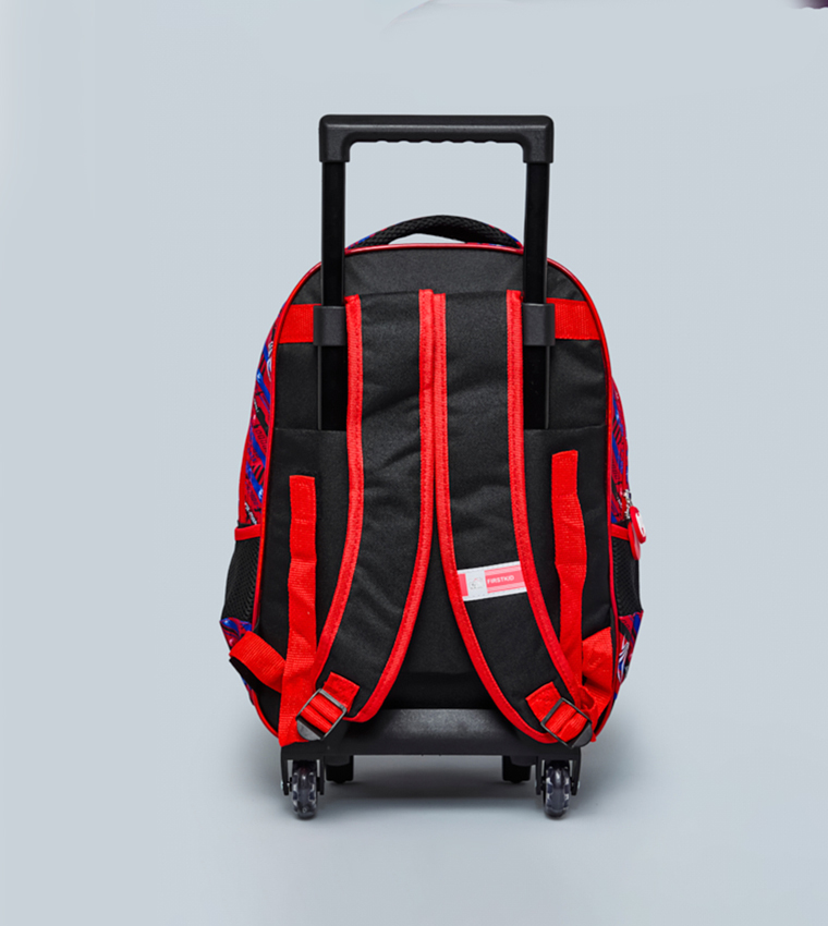 5 Pack Spider-Man Print Trolley Backpack Set - 16"