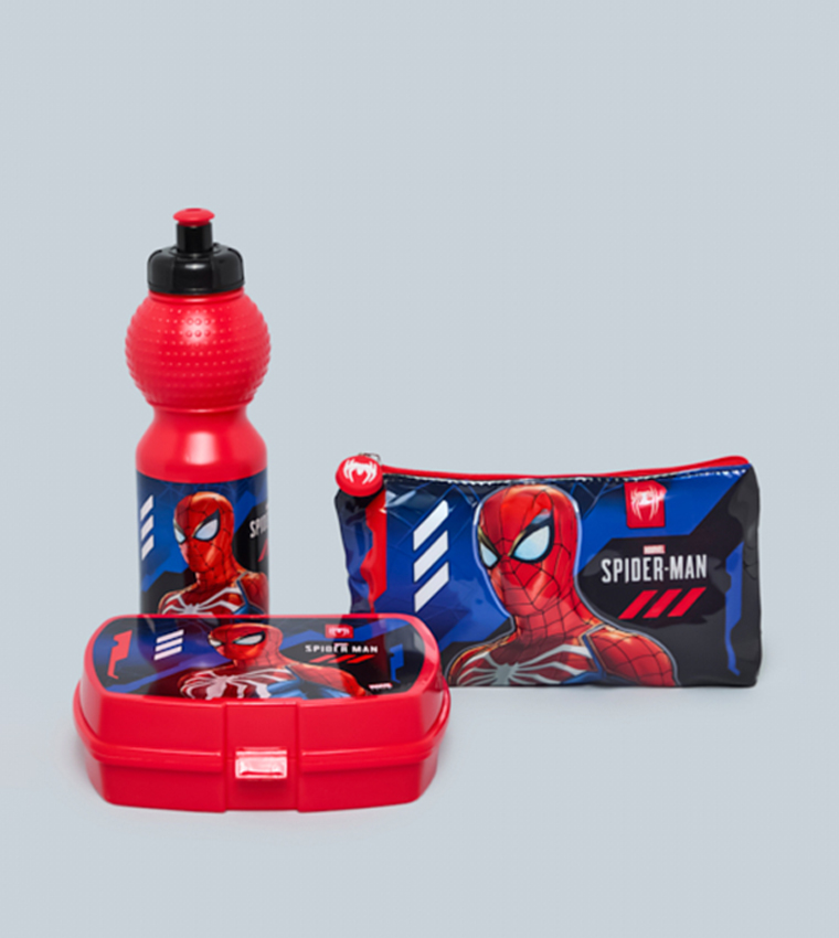 5 Pack Spider-Man Print Trolley Backpack Set - 16"