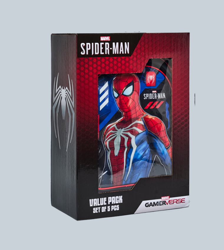 5 Pack Spider-Man Print Trolley Backpack Set - 16"