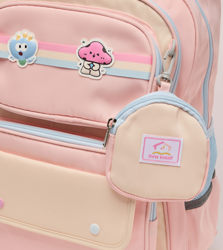 Appliqued Backpack with Coin Pouch