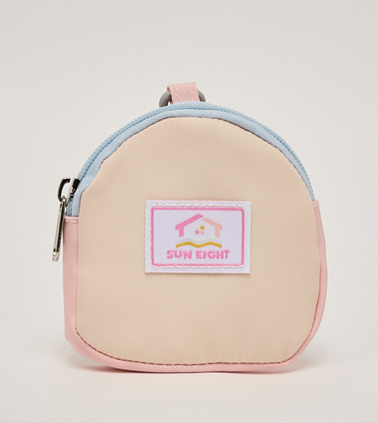 Appliqued Backpack with Coin Pouch
