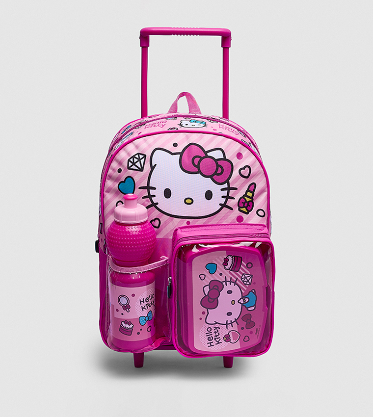 R&B  Trolley Backpack Set - Pink Trolley Backpack Set