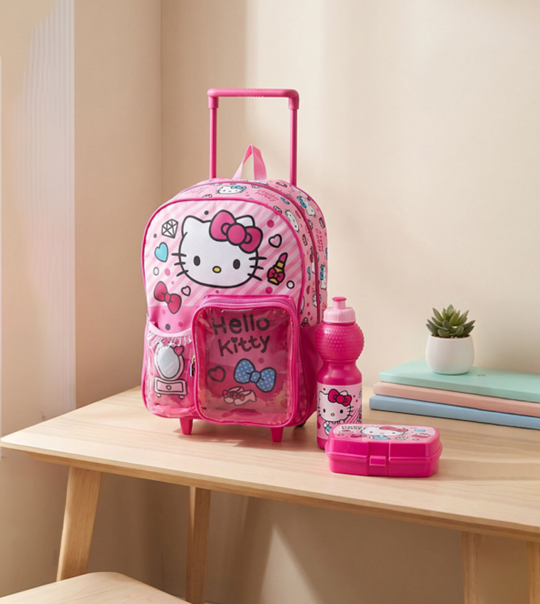 R&B  Trolley Backpack Set - Pink Trolley Backpack Set