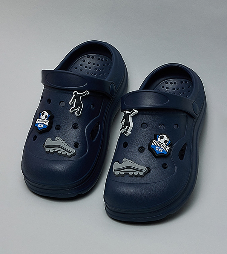 Charm Detail Slingback Clogs