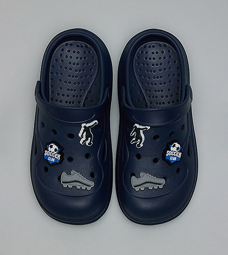 Charm Detail Slingback Clogs