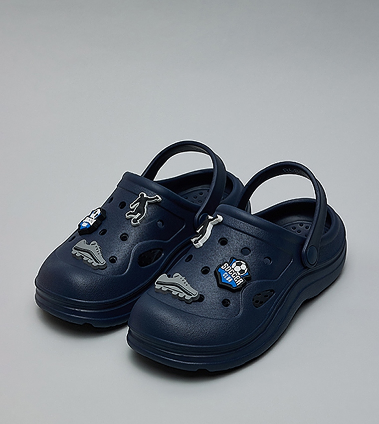 Charm Detail Slingback Clogs