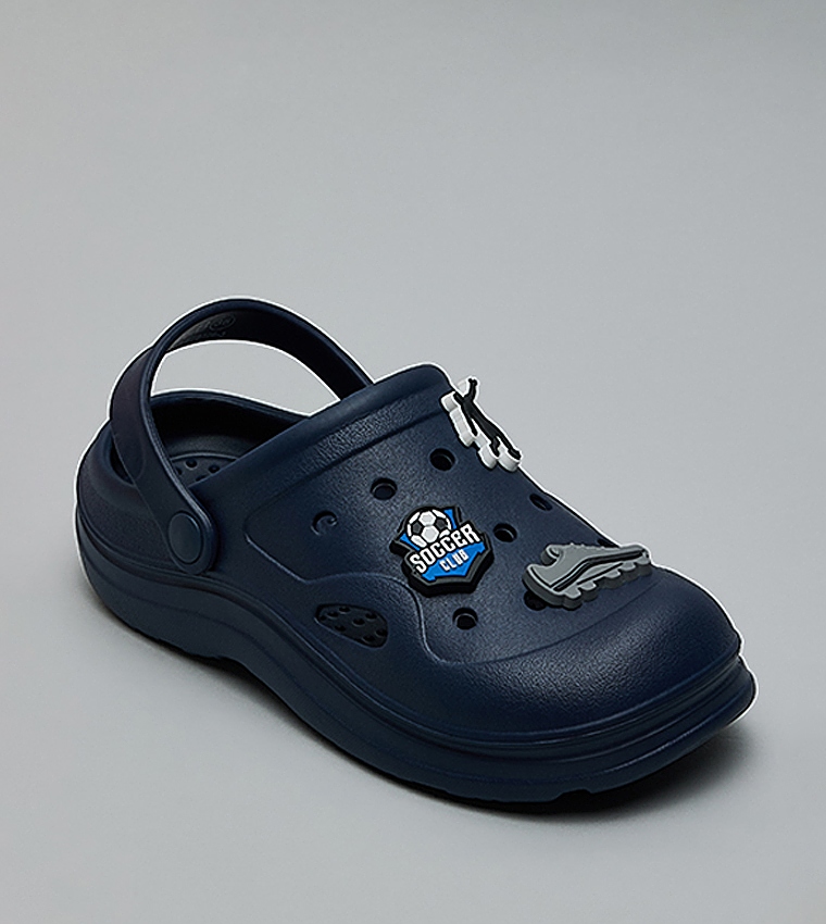 Charm Detail Slingback Clogs