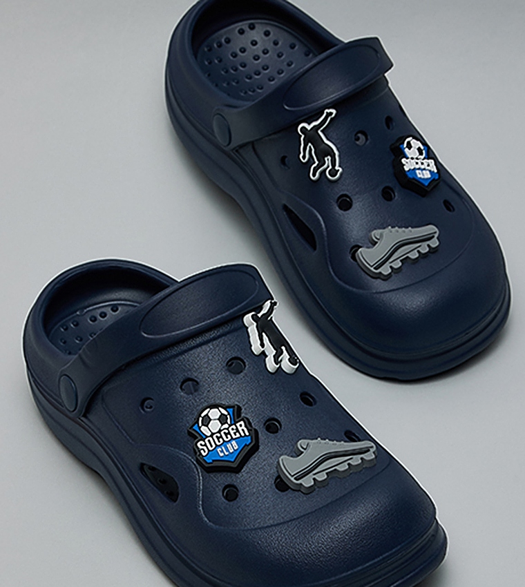Charm Detail Slingback Clogs