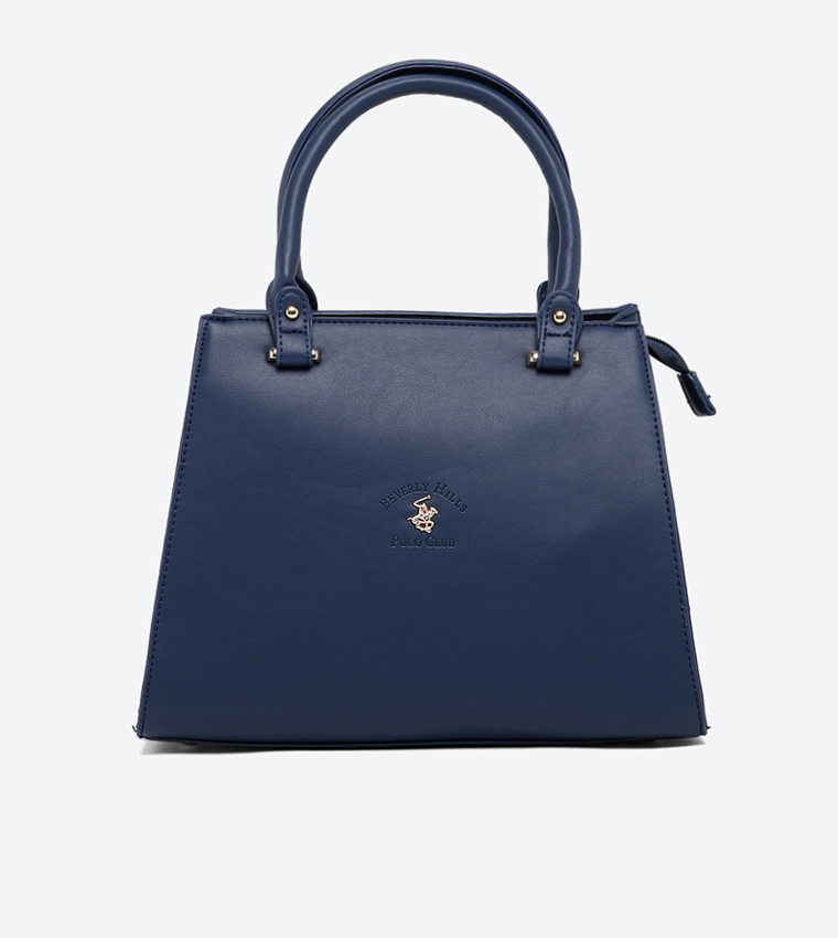 Solid Logo Detail Zip Handheld Bag