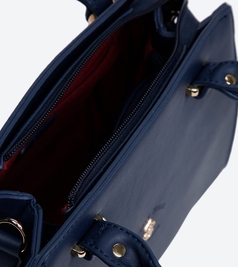 Solid Logo Detail Zip Handheld Bag
