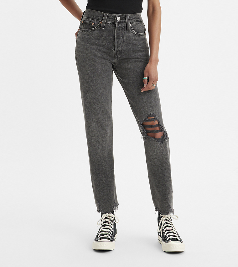Wedgie Ripped Straight Fit Jeans