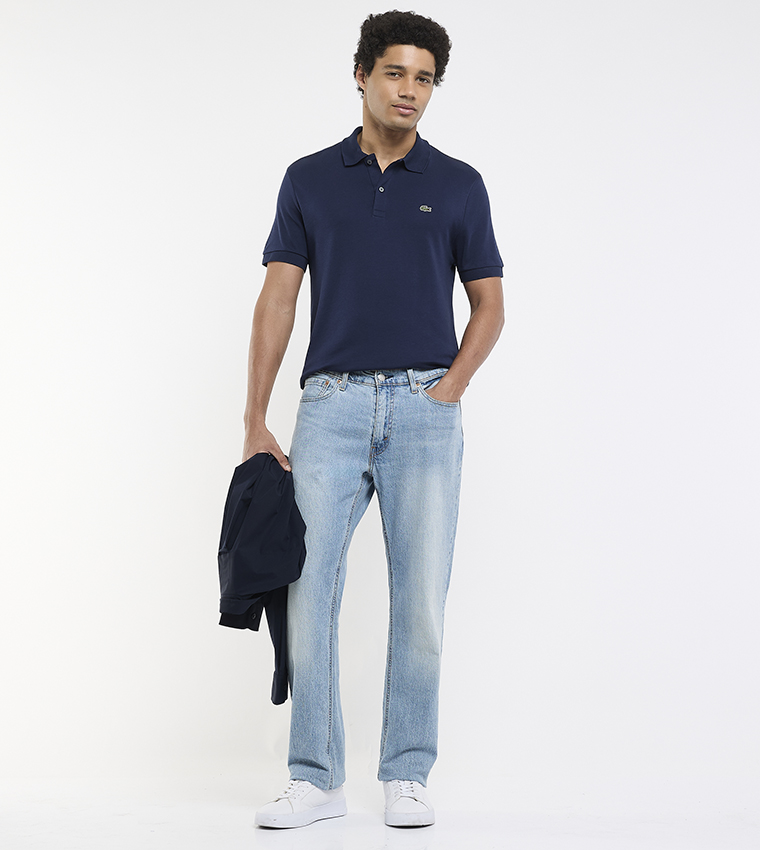 Logo Detail Cotton Pima Polo T-Shirt