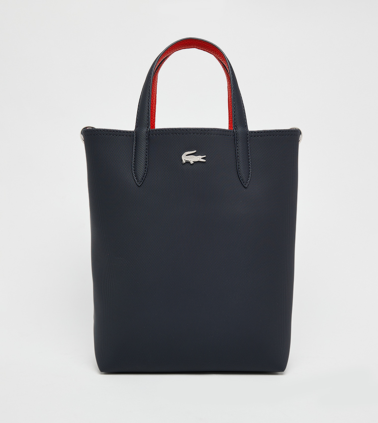 Textured Reversable Tote Bag with Pouch