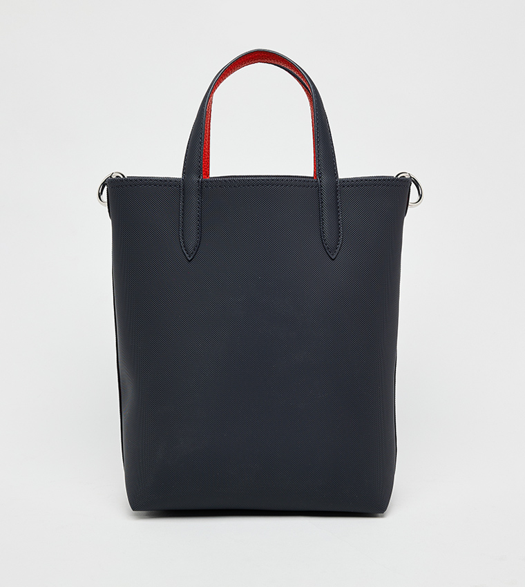 Textured Reversable Tote Bag with Pouch