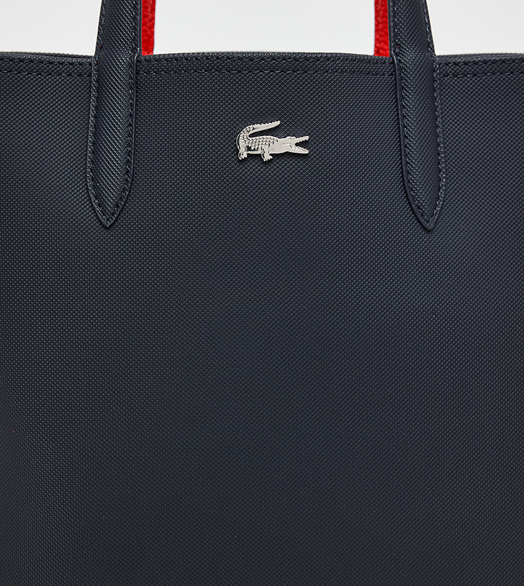 Textured Reversable Tote Bag with Pouch
