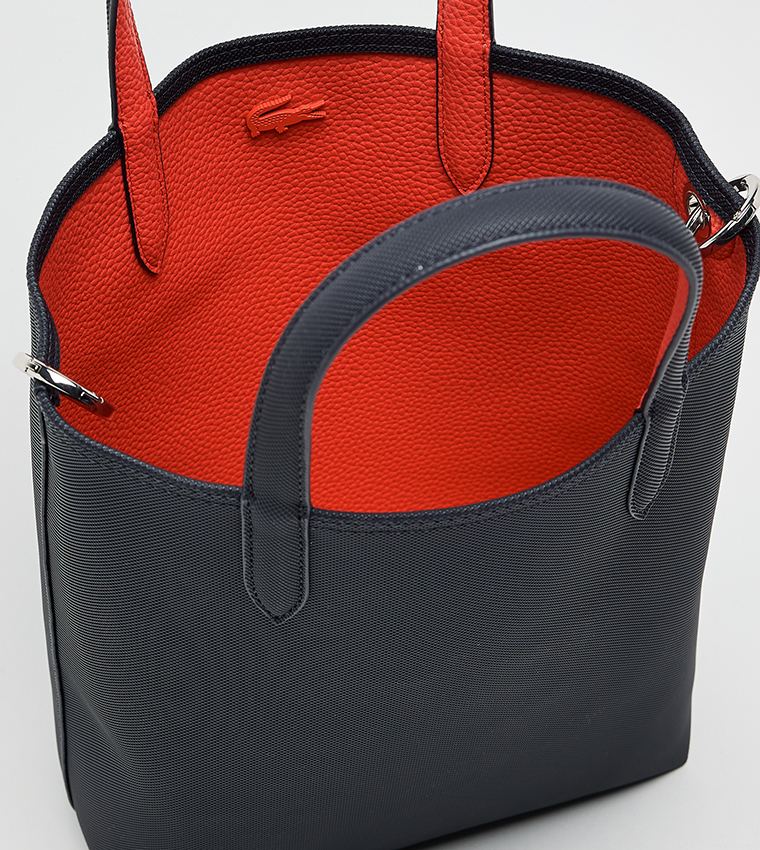 Textured Reversable Tote Bag with Pouch
