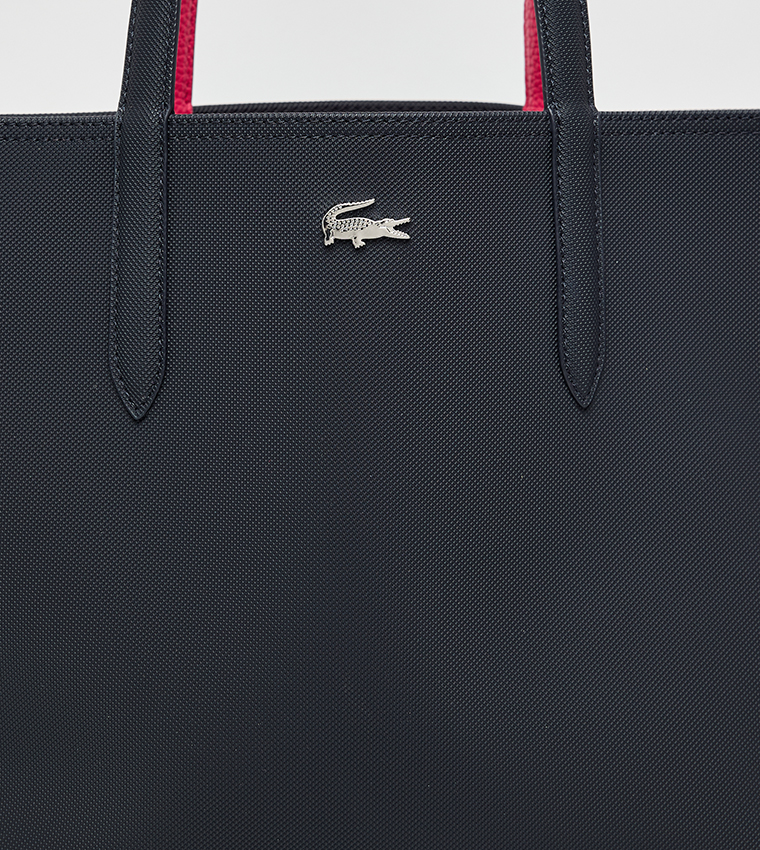 Textured Reversable Tote Bag with Pouch