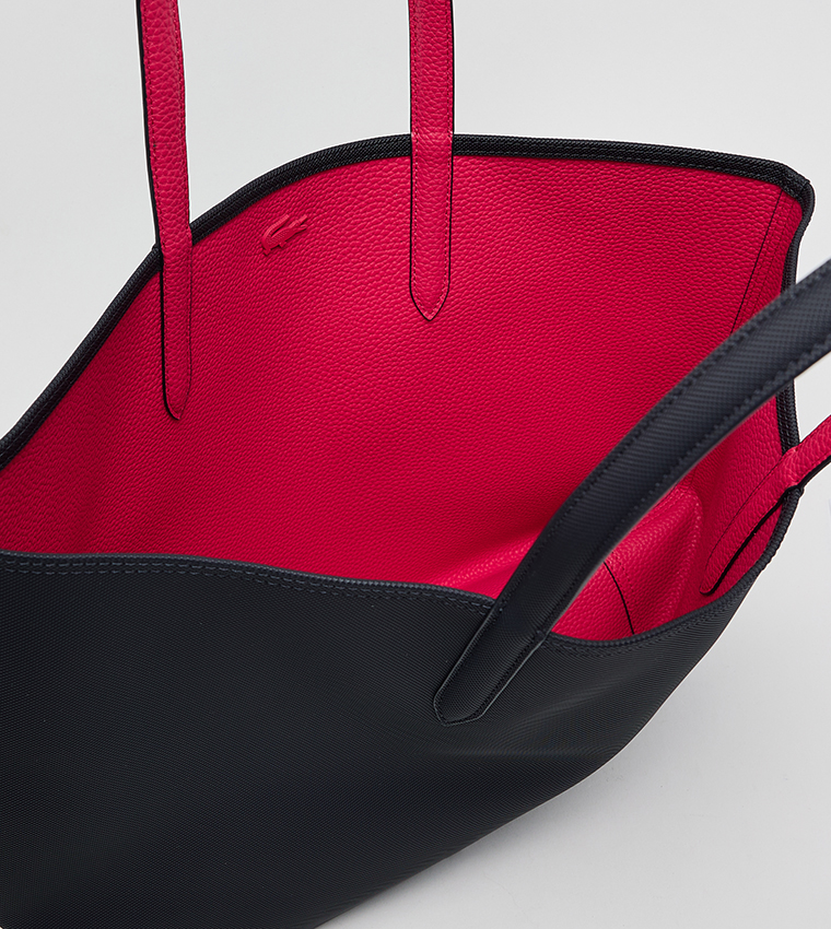 Textured Reversable Tote Bag with Pouch