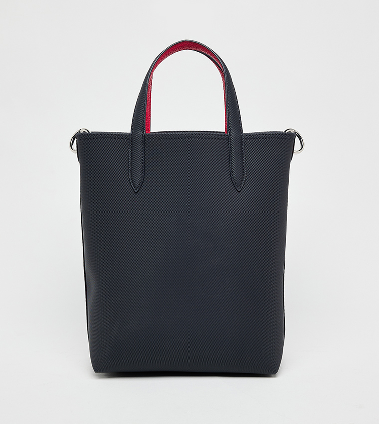 Textured Reversable Tote Bag with Pouch