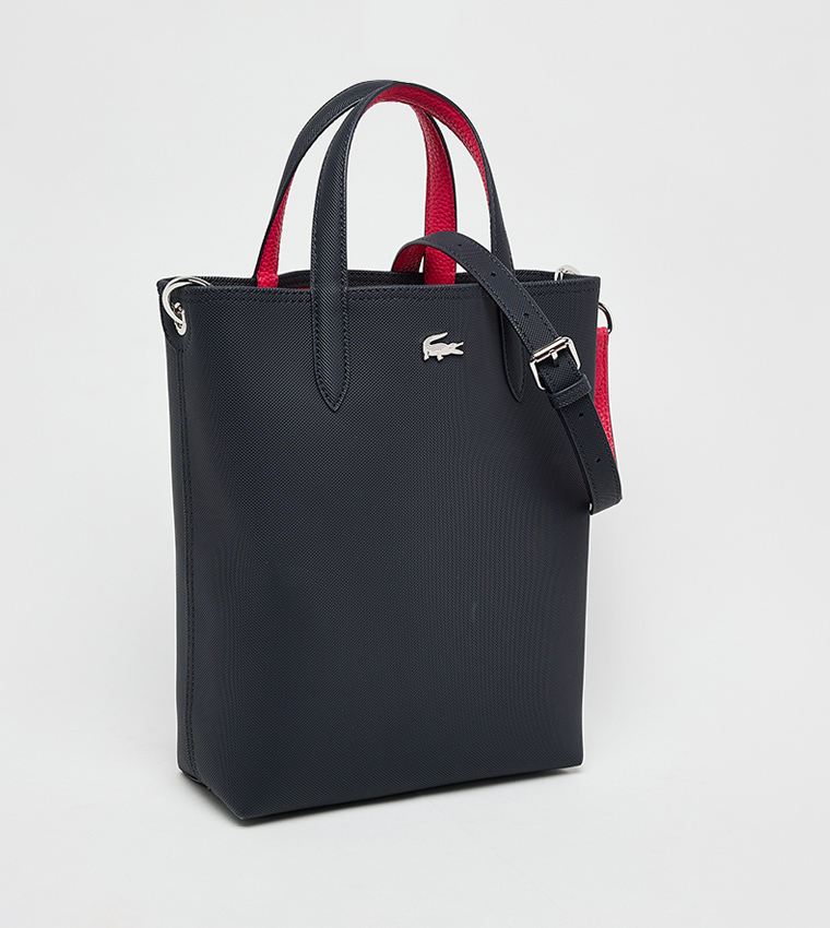 Textured Reversable Tote Bag with Pouch