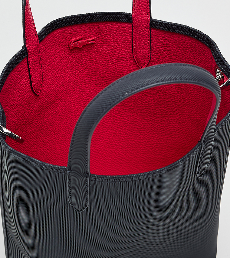 Textured Reversable Tote Bag with Pouch