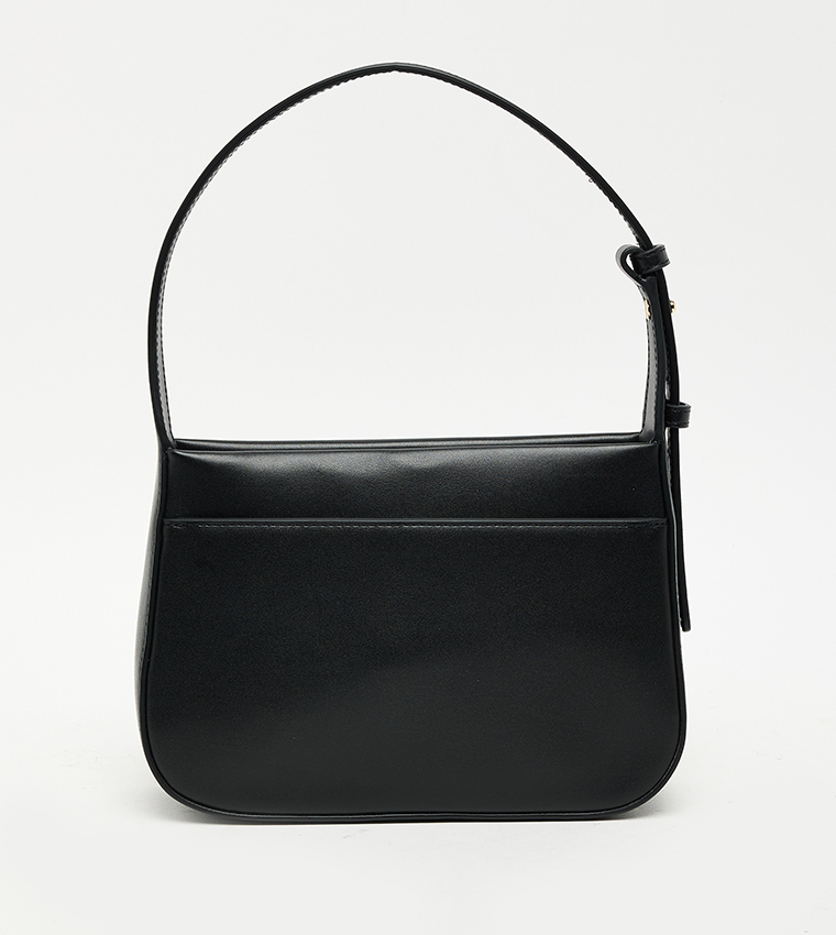 شنطة كتف بشعار وسحاب 