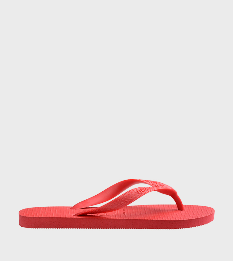 Textured Thong-Strap Flip-Flops
