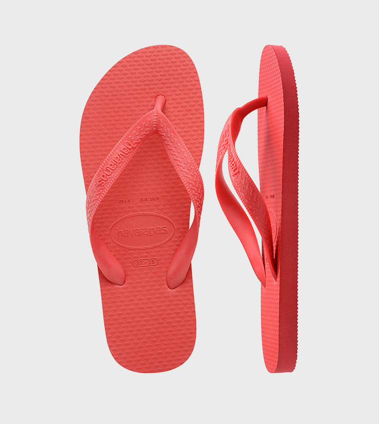 Textured Thong-Strap Flip-Flops