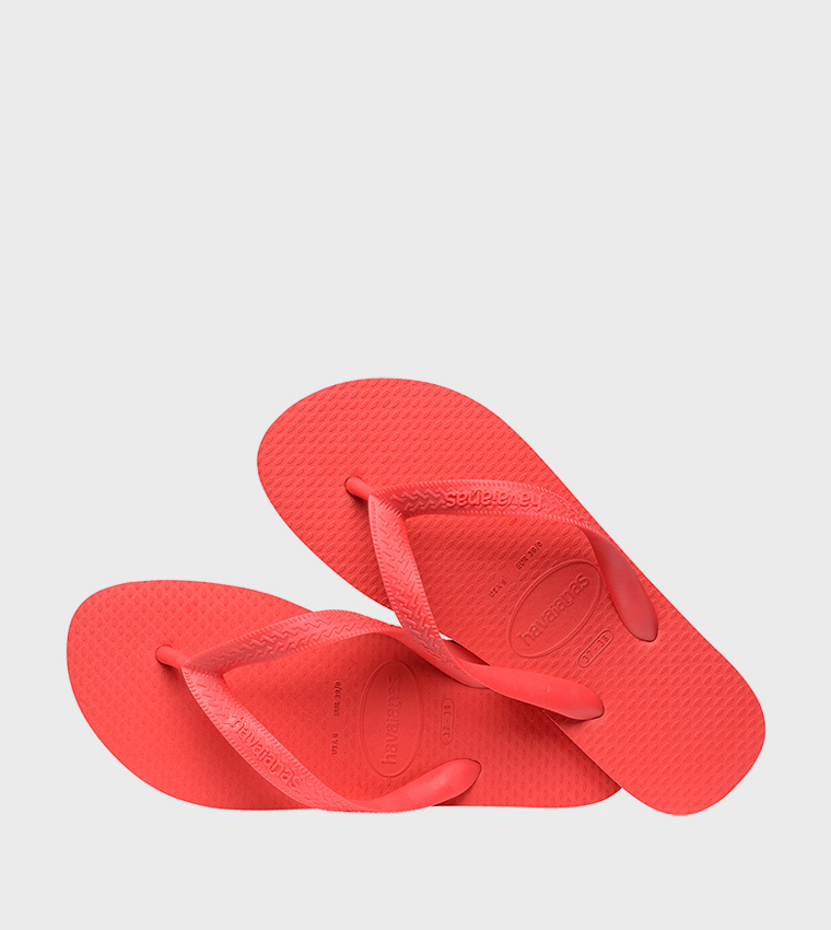 Textured Thong-Strap Flip-Flops