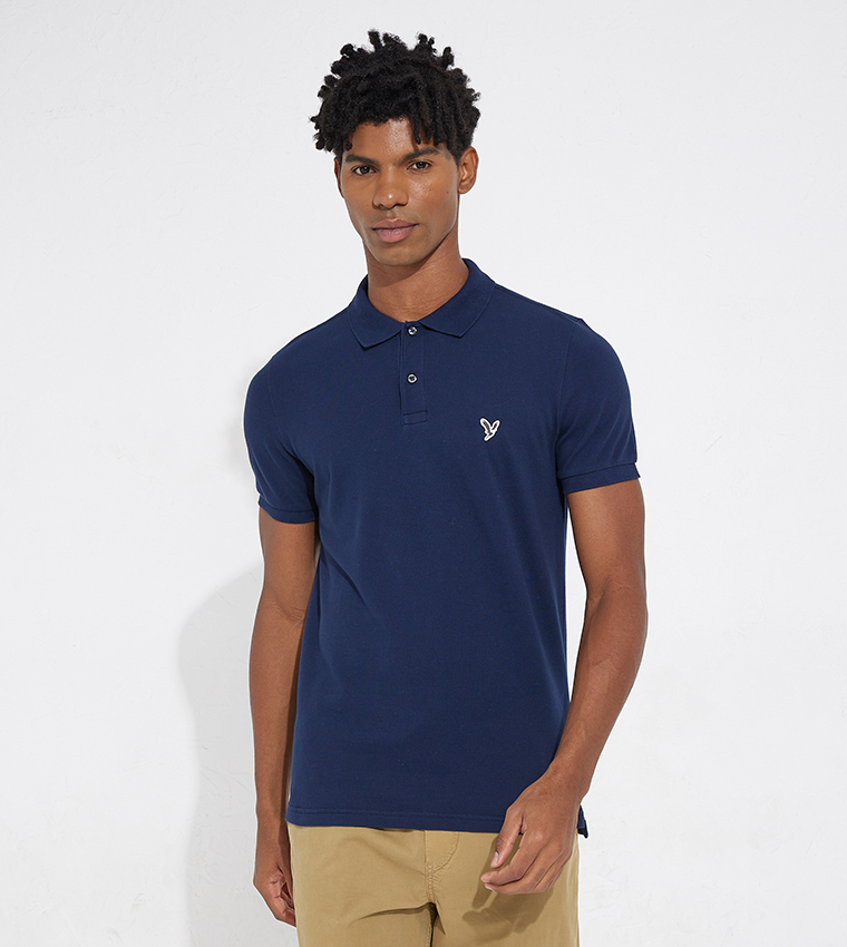 Logo Detail Slim Fit Polo T-Shirt