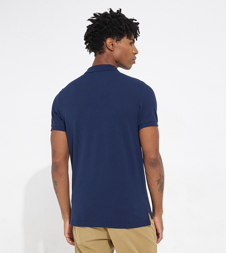 Logo Detail Slim Fit Polo T-Shirt