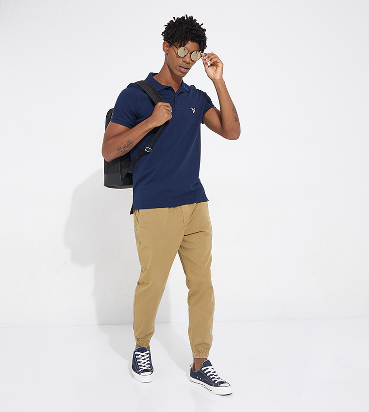 Logo Detail Slim Fit Polo T-Shirt