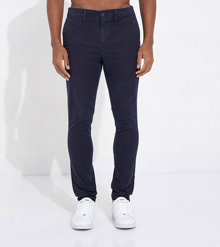 Flex Solid Skinny Fit Chino Pants