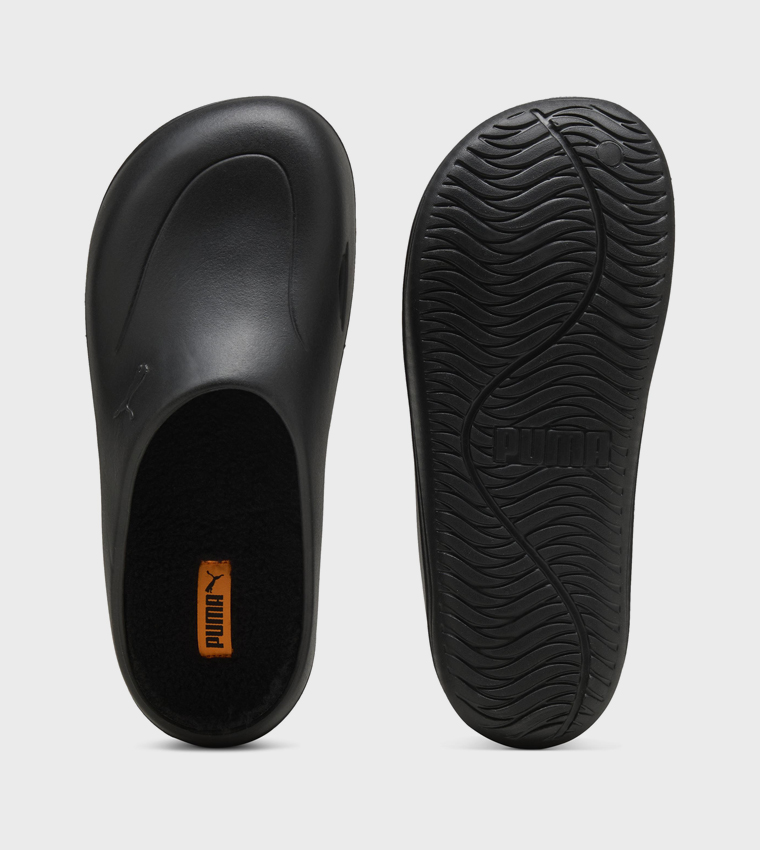 WAVE Logo Detail Round Toe Clogs