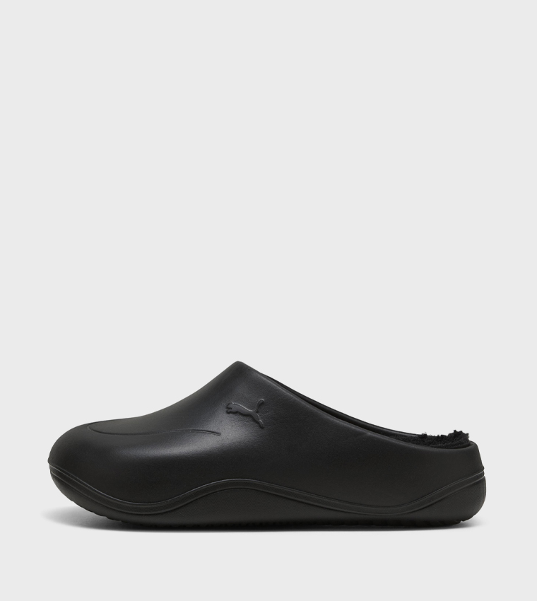 WAVE Logo Detail Round Toe Clogs