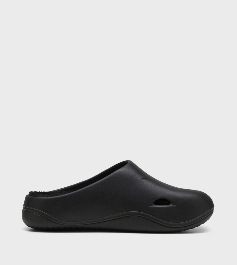 WAVE Logo Detail Round Toe Clogs