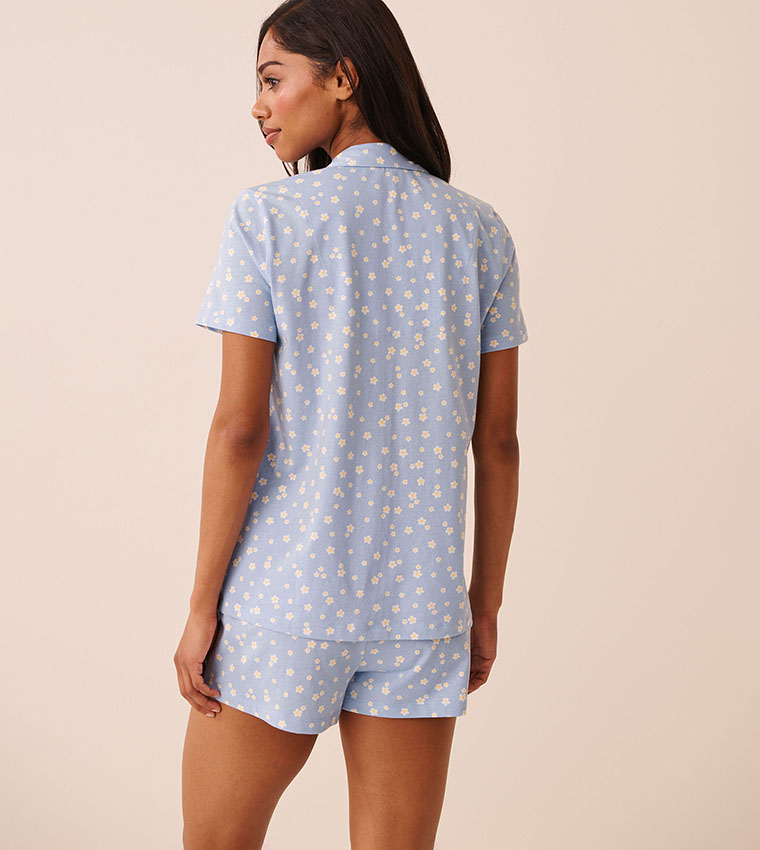 Daisy Print Shirt Pyjama Set