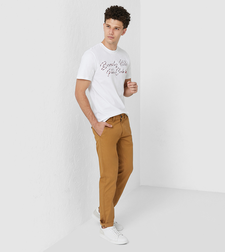 Slim Fit Slant Pocket Casual Pant