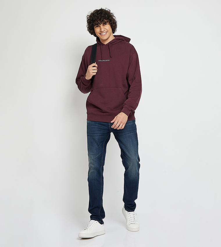 Back Printed Long Sleeves Hoodie