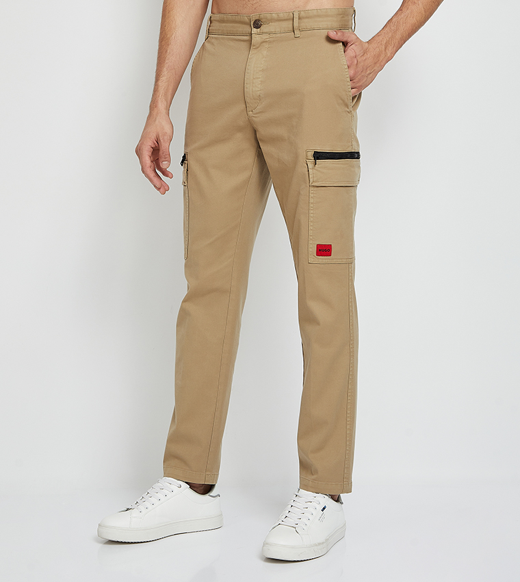 Logo Label Detail Cargo Pants