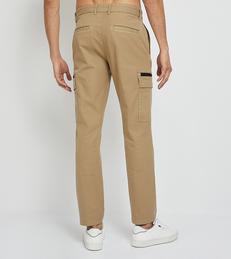 Logo Label Detail Cargo Pants