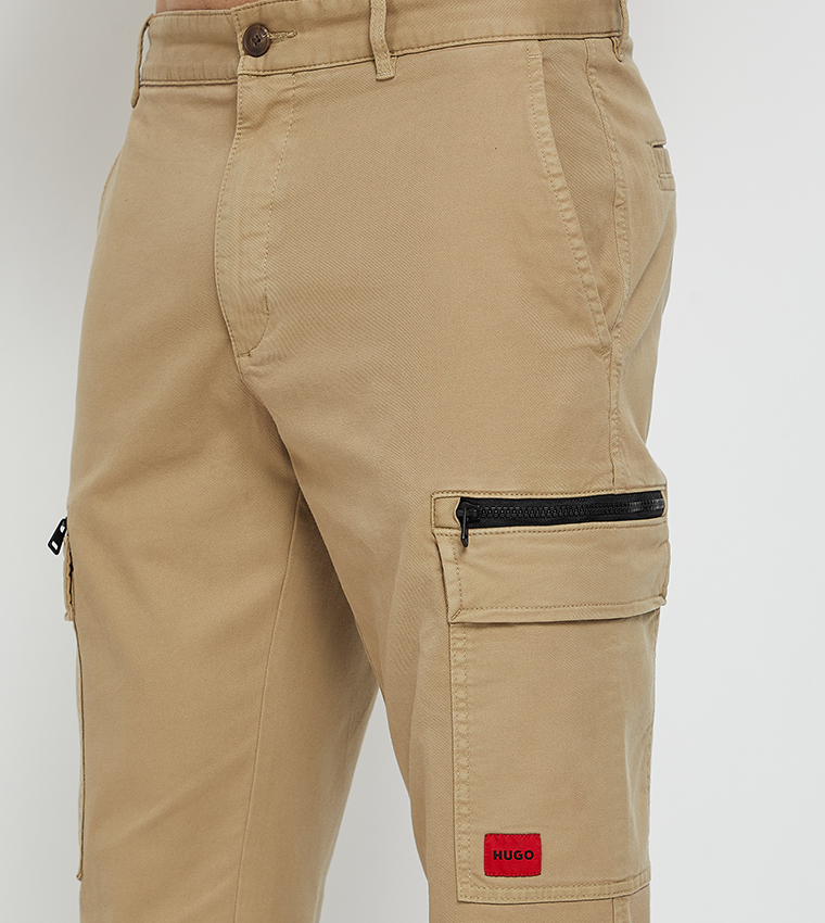 Logo Label Detail Cargo Pants