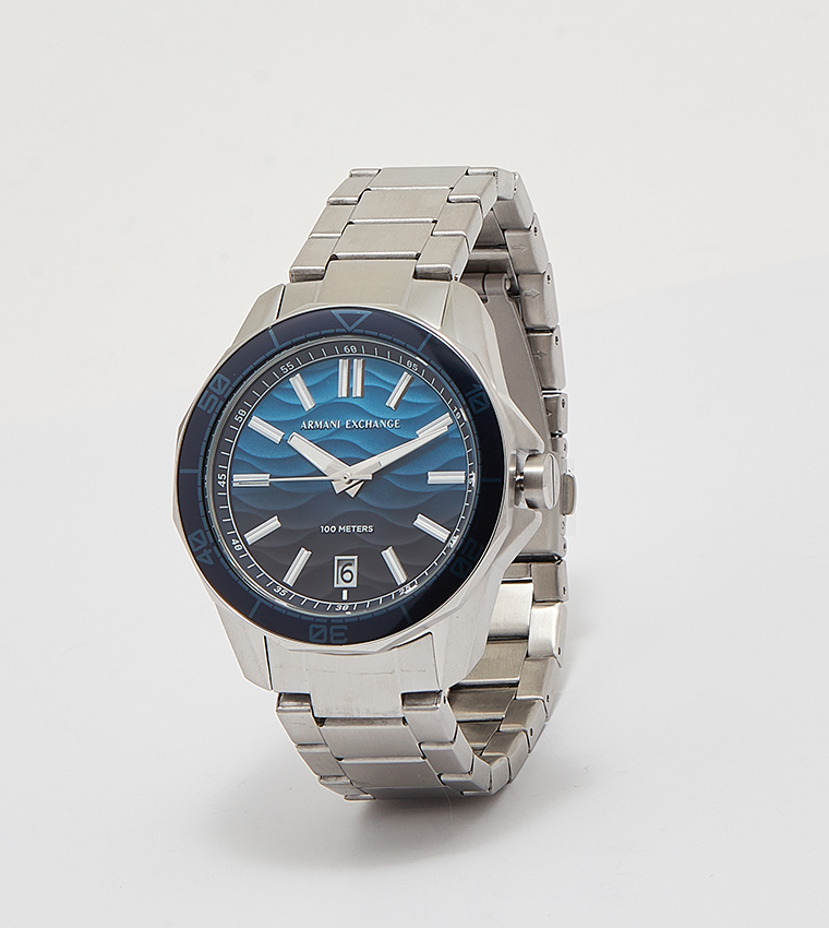 Spencer Blue Dial Stainless Steel Watch