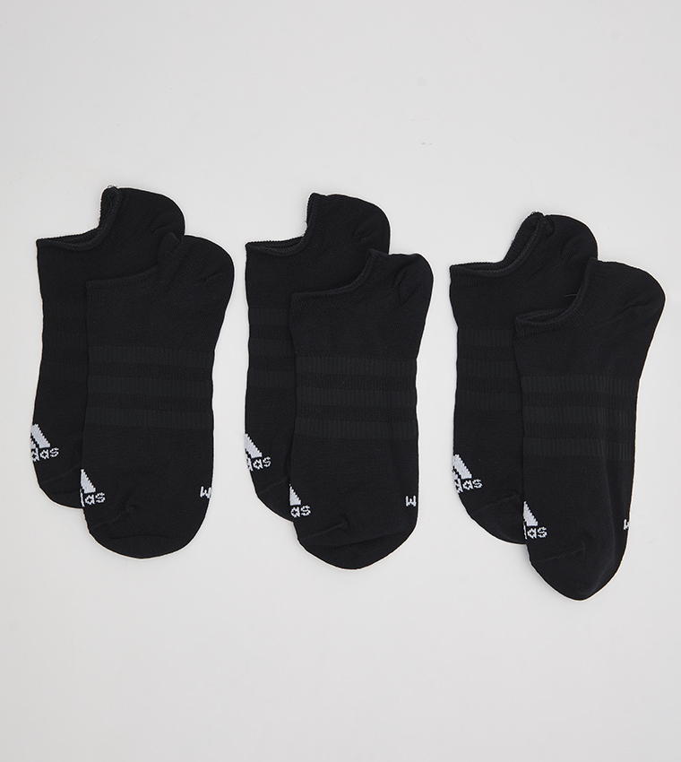 Pack of 3 Logo Detail No Show Socks