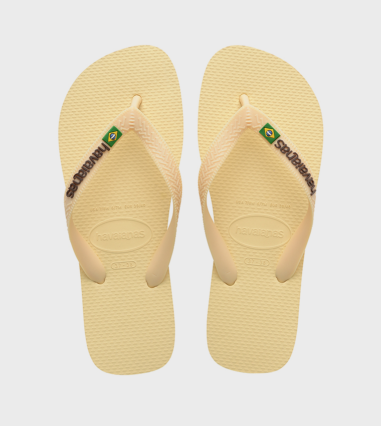 Brazil Logo Detail Thong-Strap Flip-Flops
